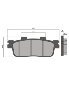 PASTILLA FRENO MALOSSI BRAKE PADS KYMCO DOWNTOWN