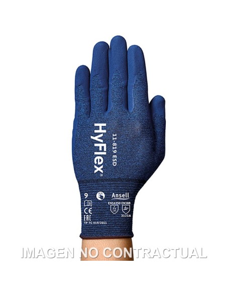GUANTES ANSELL HYFLEX 11-819 ESD TALLA 9 (medida L)