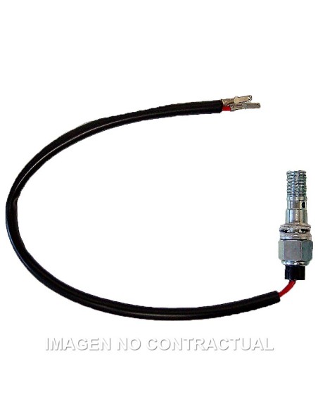 Interruptor Stop Hidráulico M10 x 1,25 - 2 Agujero - 2 Cables - 2 Fastons