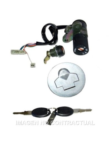 Kit llaves contacto, sillín y depósito Peugeot 50 XP6
