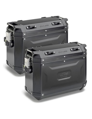 MALETAS KAPPA MKCAM-SIDE 48L K' VOYAGER ALUMINIO BLACK LINE Monokey Cam Side System
