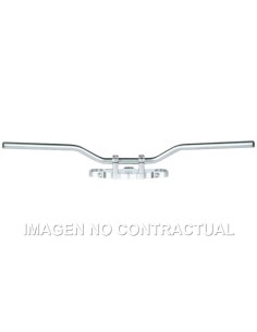 Manillar TRW acero 22 mm Superbike Confort plateado