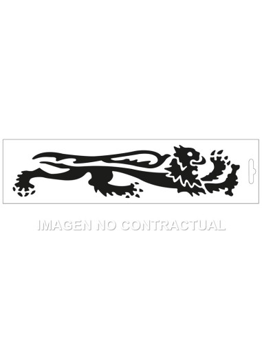 Adhesivo León Malossi Negro Derecho 24 cm