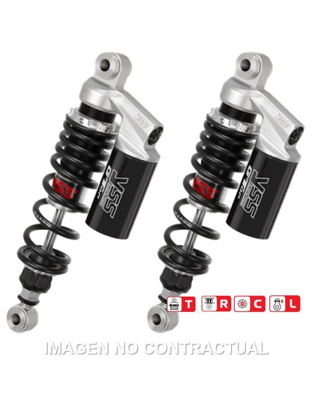 Juego Amortiguadores Traseros YSS Gas Top Line c/Botella superior Honda CB 450 S