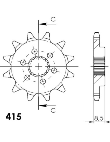 PIÑÓN SUPERSPROX KTM 415 X 10