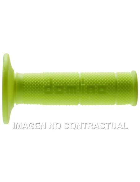 Puños Domino OFF Road Amarillo Fluor Cerrados D 22 mm L 118 mm
