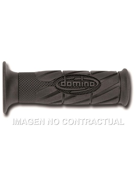 Puños Domino On Road con Logo Negros Cerrados D 22 mm L 120 mm