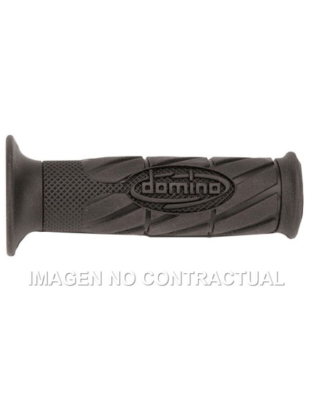 Puños Domino Scooter con Logo Negros abiertos Abiertos D 22 mm L 120 mm