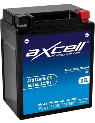 Batería moto Axcell GEL ATX14AHL-BSAB14L-A2B2