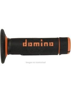 Puños Domino OFF Road Negro - Naranja Cerrados D 22 mm L 118 mm
