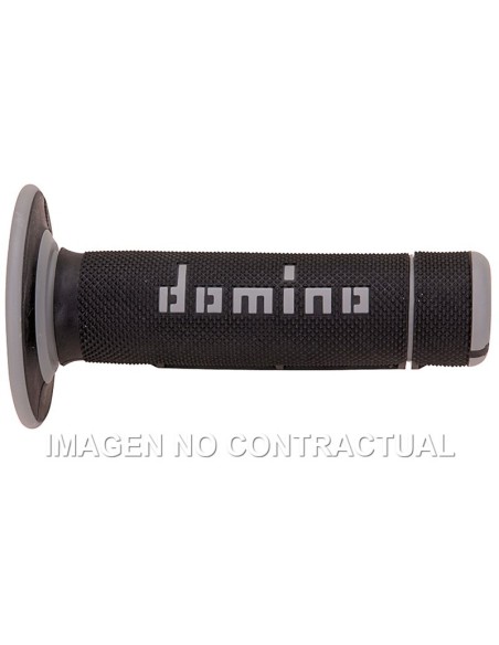 Puños Domino OFF Road Negro - Gris Cerrados D 22 mm L 118 mm