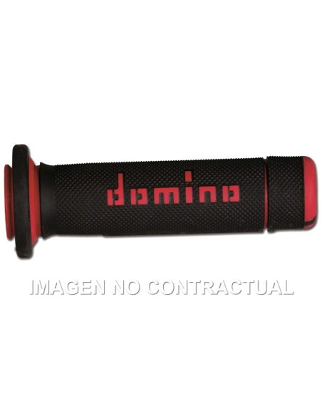 Puños Domino ATV Negro - Rojo Cerrados
