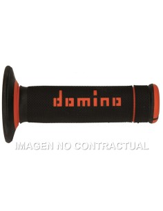 Puños Domino OFF Road X-Treme Negro - Naranja Cerrados D 22 mm L 118 mm