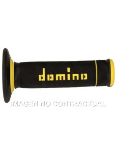 Puños Domino OFF Road X-Treme Negro - Amarillo Cerrados D 22 mm L 118 mm