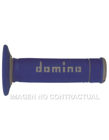 Puños Domino OFF Road X-Treme Azul - Gris Cerrados D 22 mm L 118 mm