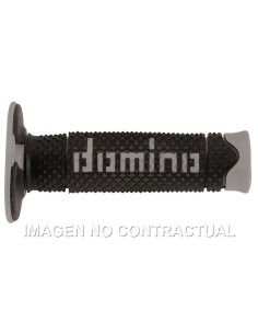 Puños Domino DSH OFF Road Negro - Gris Cerrados D 22 mm L 120 mm