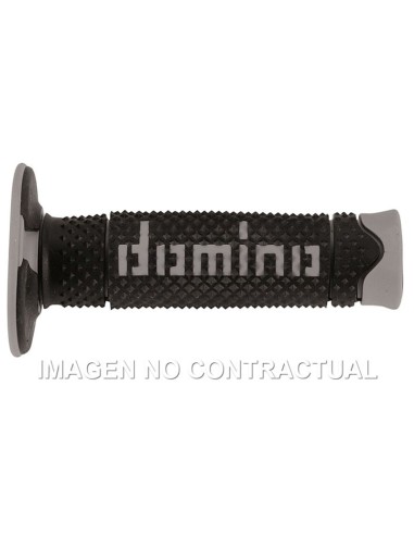 Puños Domino DSH OFF Road Negro - Gris Cerrados D 22 mm L 120 mm