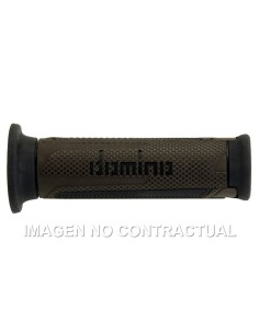 Puños Domino Turismo Marrón-Negro Abiertos D 22 mm L 120 mm