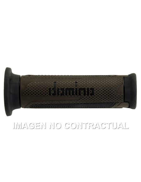 Puños Domino Turismo Marrón-Negro Abiertos D 22 mm L 120 mm