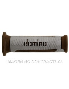Puños Domino Turismo Plata-Marrón Abiertos D 22 mm L 120 mm
