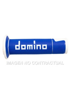 Puños Domino On Road Racing Azul/Blanco Abiertos D 22 mm L 120 mm