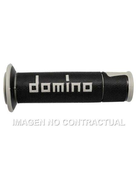 Puños Domino On Road Racing Negro/Gris Abiertos D 22 mm L 120 mm