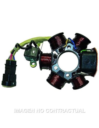 Stator Kokusan 6 Polos 12V 90W (Motor Piaggio Hi-per 2 catalizado)