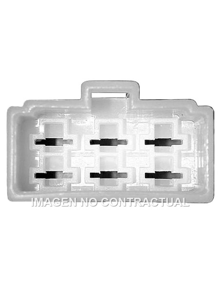 Conector rectangular hembra con ranura para 6 conectores fastom