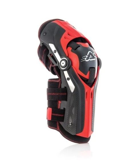 Rodillera Acerbis Gorilla negro/rojo - Protección robusta y cómoda