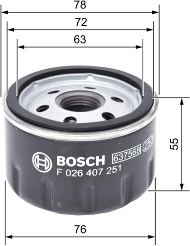 filtro de aceite bosch f026407251