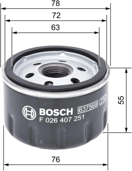 filtro de aceite bosch f026407251