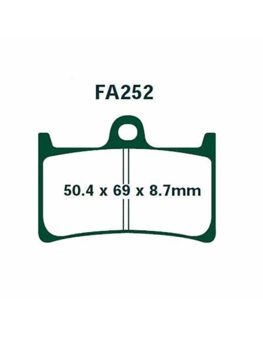 pastillas de freno sintetizada ebc sfa252hh