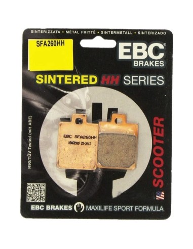 pastillas de freno delanteras ebc sfa260hh piaggio mp3 400 sinterizadas hh