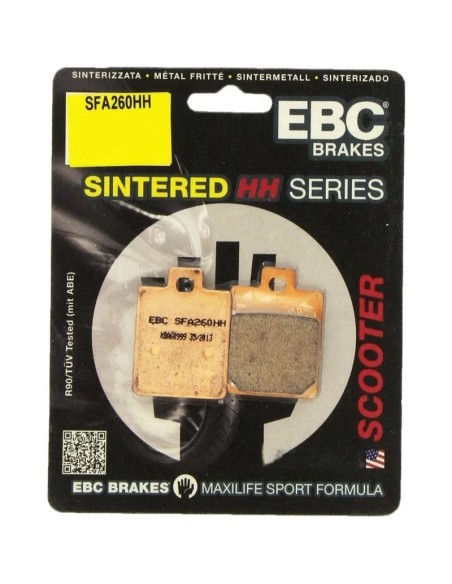 pastillas de freno delanteras ebc sfa260hh piaggio mp3 400 sinterizadas hh
