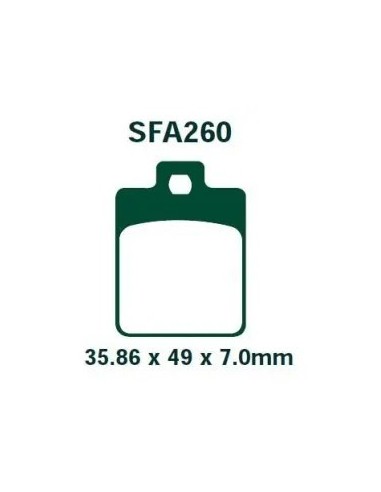 pastillas de freno delanteras ebc sfa260hh piaggio mp3 400 sinterizadas hh