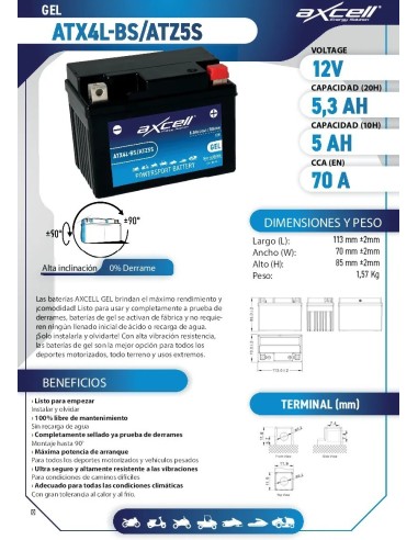 bateria moto axcell gel atx4l bsatz5s