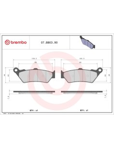 BREMBO 07BB0390 Juego de pastillas de freno 2