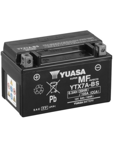 Batería Yuasa YTX7A-BS Sin Mantenimiento