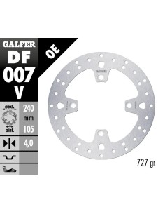 disco de freno galfer fijo redondo 240x5mm df007v