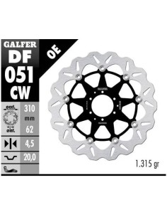 disco freno moto galfer flotante wave completo 310