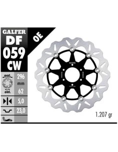 disco freno moto galfer flotante wave completo 296