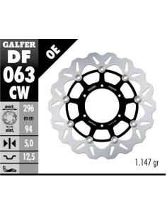 disco freno moto galfer flotante wave completo 296