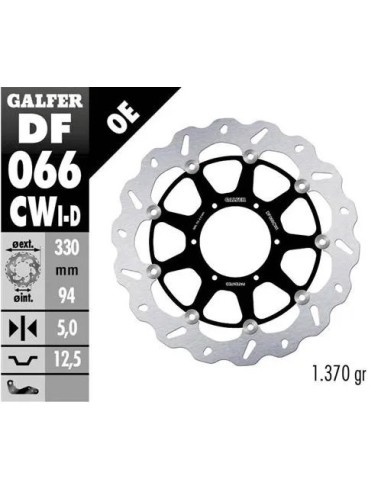 disco freno moto flotante galfer wave 330x5m df066