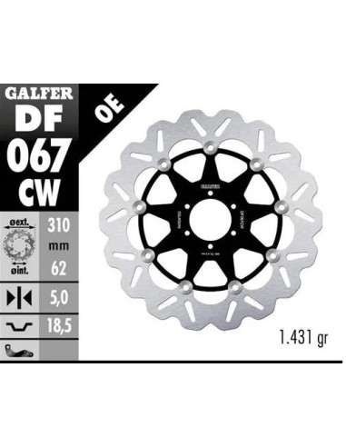 disco freno moto galfer flotante wave completo 310