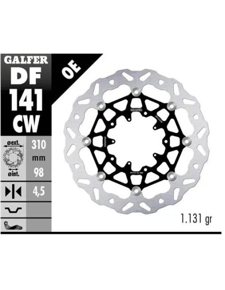 disco freno moto galfer flotante wave completo 310
