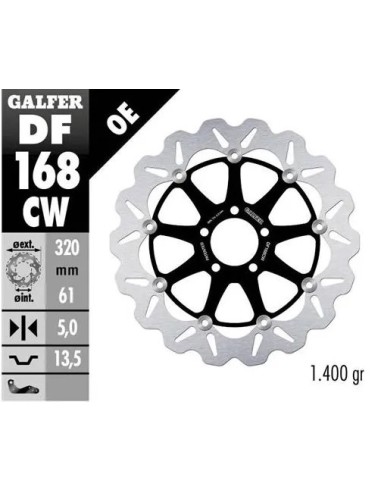 disco freno moto galfer flotante wave completo 320