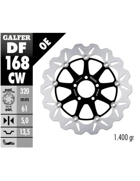 disco freno moto galfer flotante wave completo 320