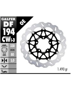 disco freno moto flotante galfer wave 330x5mm df19