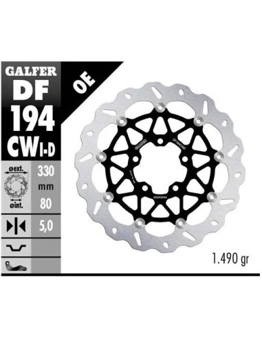 disco freno moto flotante galfer wave 330x5mm df19
