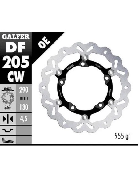 disco freno moto galfer flotante wave completo 290